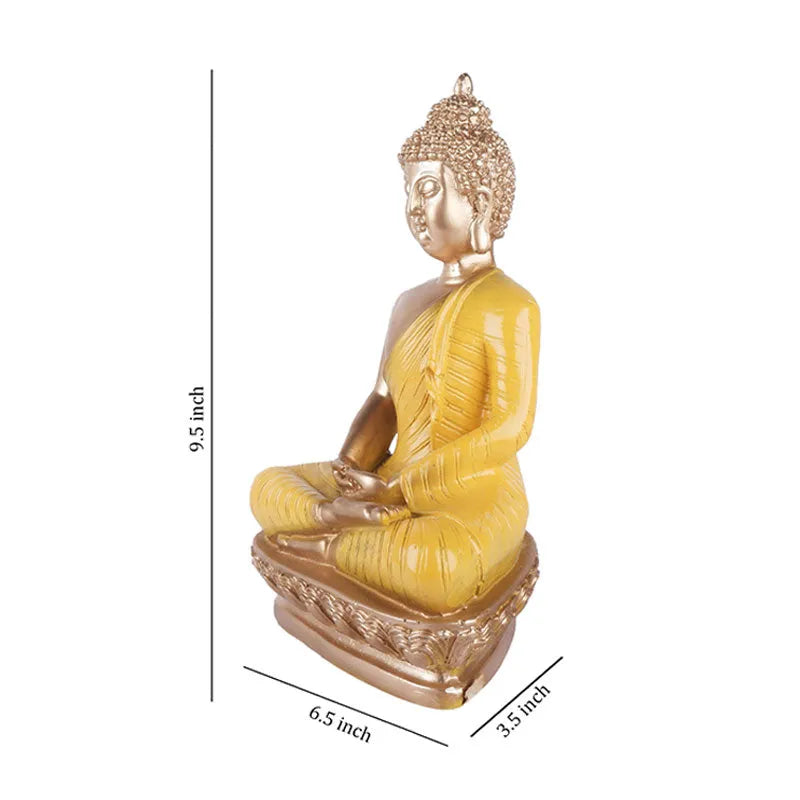 Izabella Premium Fengshui Buddha Figurine | Multiple Colors Yellow