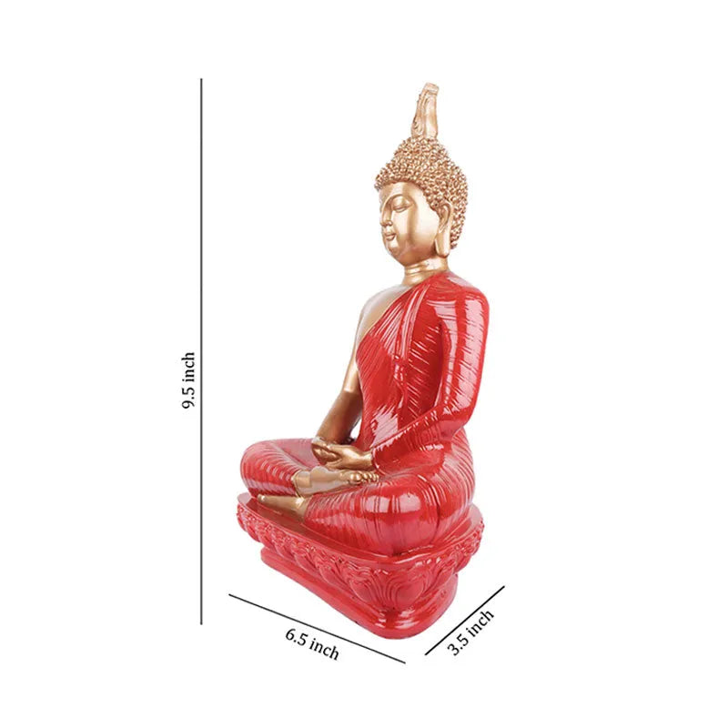 Izabella Premium Fengshui Buddha Figurine | Multiple Colors Red