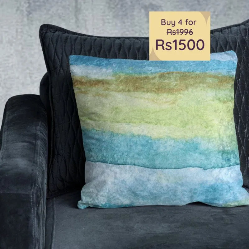 Ocean Velvet Cushion Cover | 16 x 16 inches