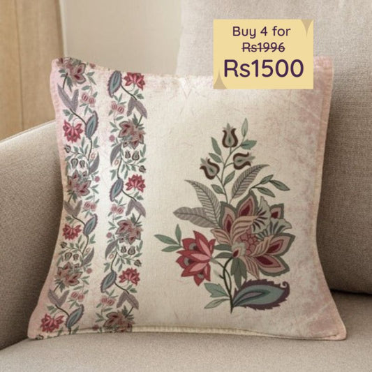 Chintz Mix Printed Velvet Cushion Cover | 16 x 16 inches , 20 x 20 inches