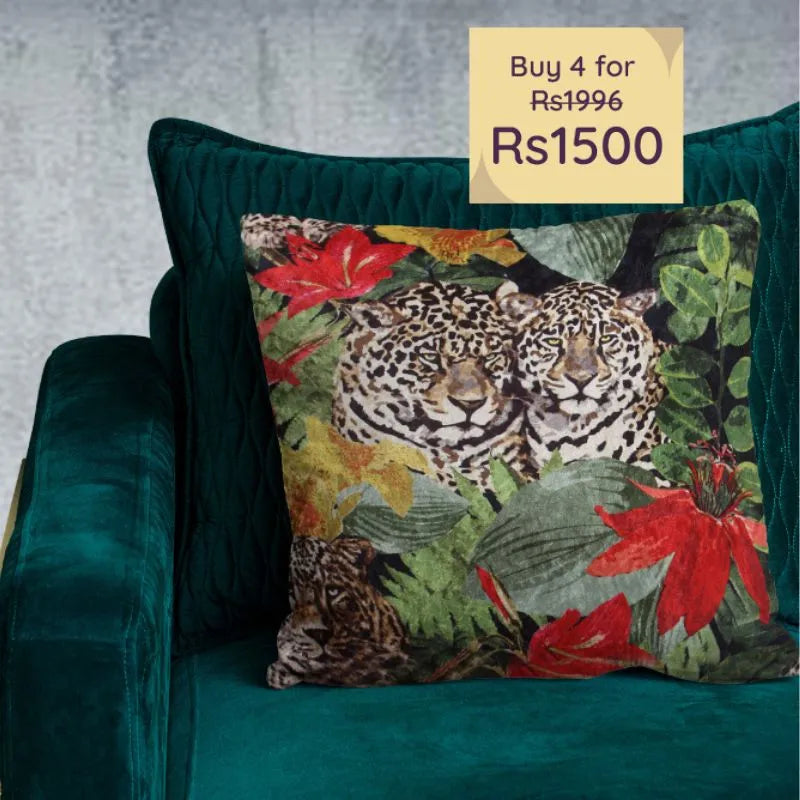 Wild Love Velvet Cushion Cover | 16 x 16 inches