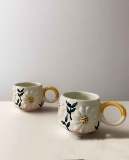 Beautiful Lilly Ceramic Mugs Set Of 2