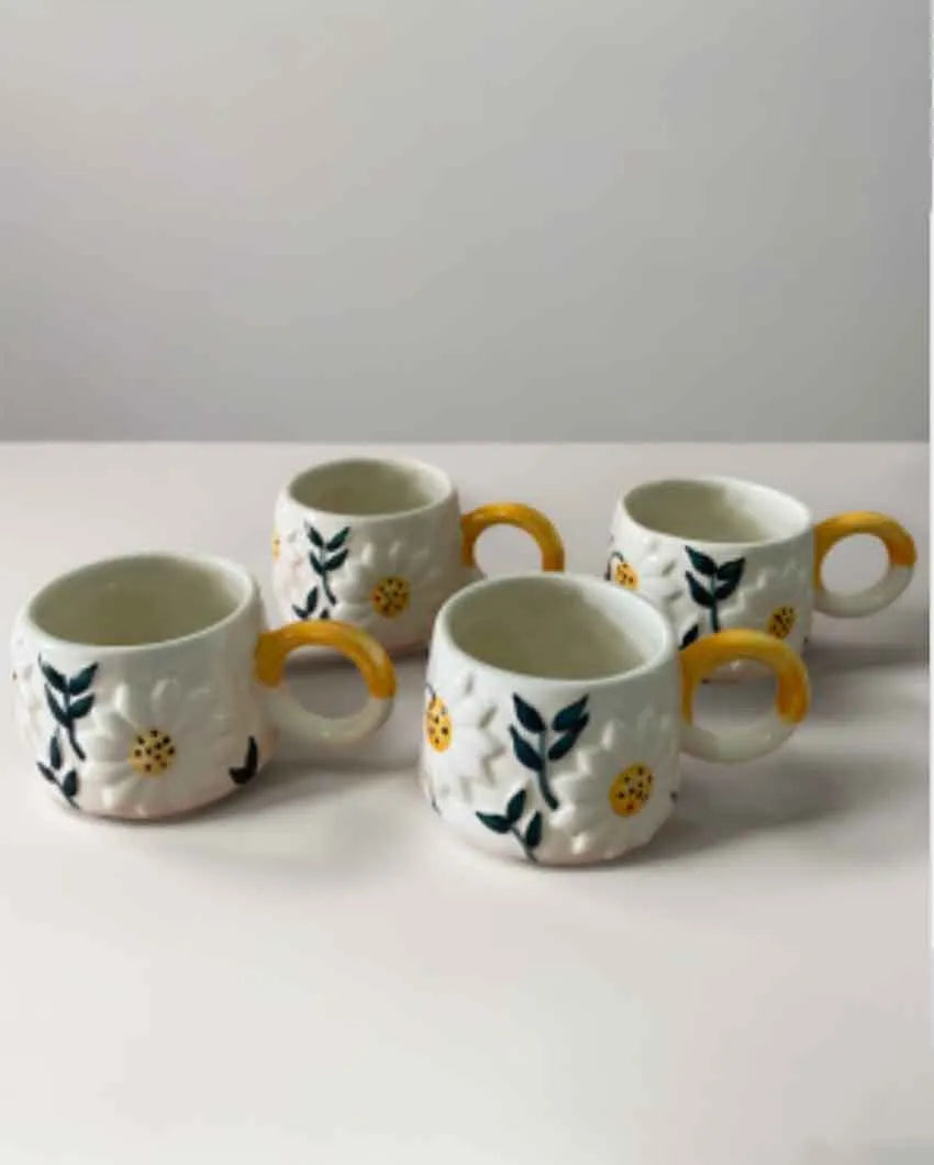 Beautiful Lilly Ceramic Mugs Set Of 4