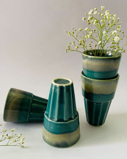 Teal Kulhad - Set Of 2 Set Of 4