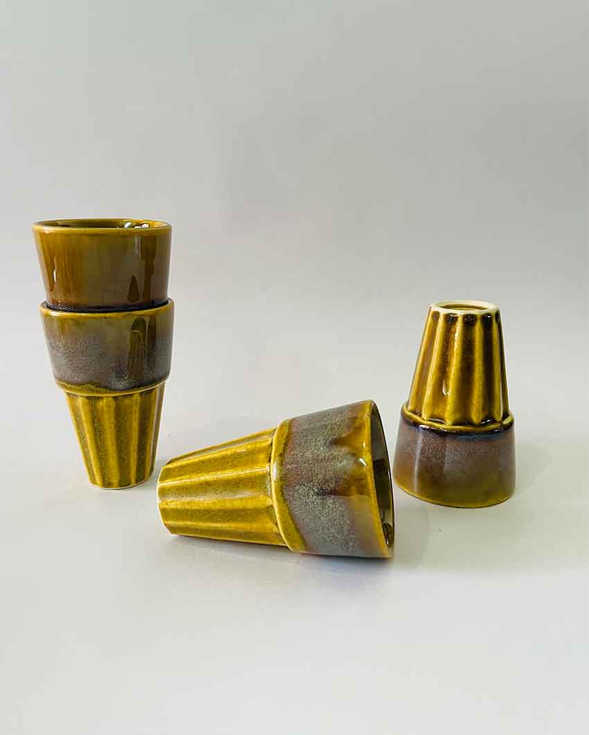 Mustard Kulhad - Set Of 2 Set Of 4