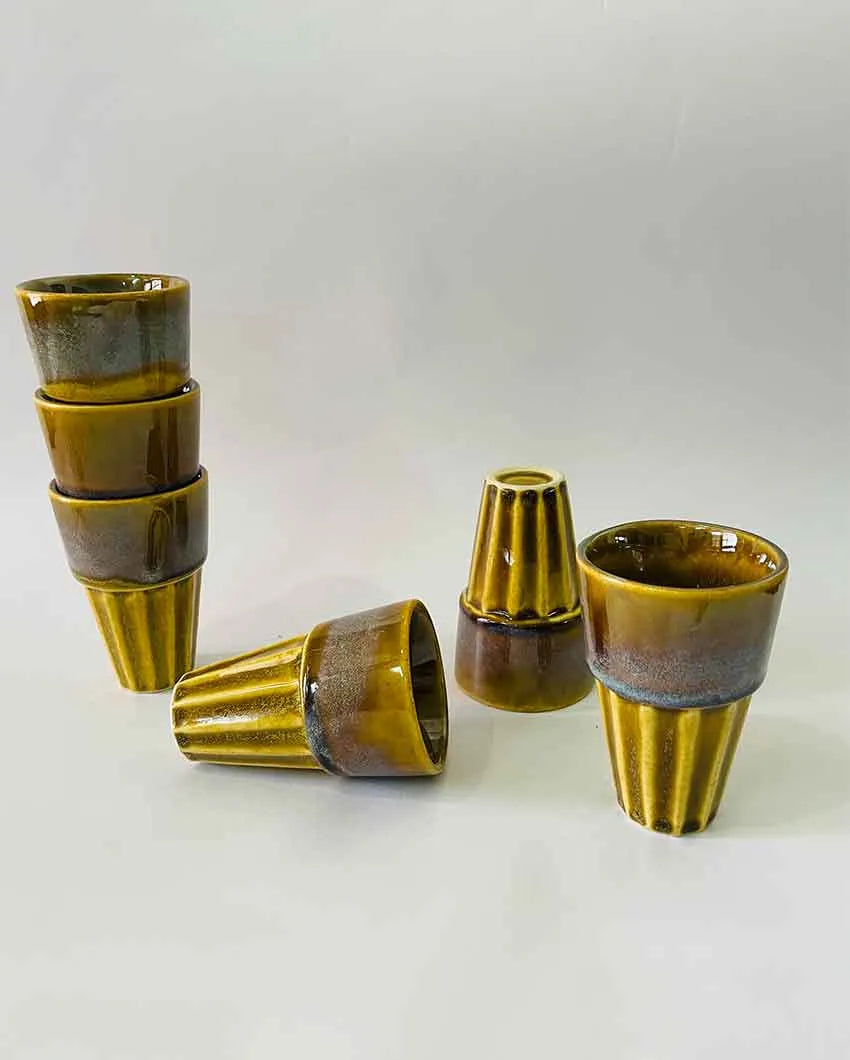 Mustard Kulhad - Set Of 2 Set Of 6