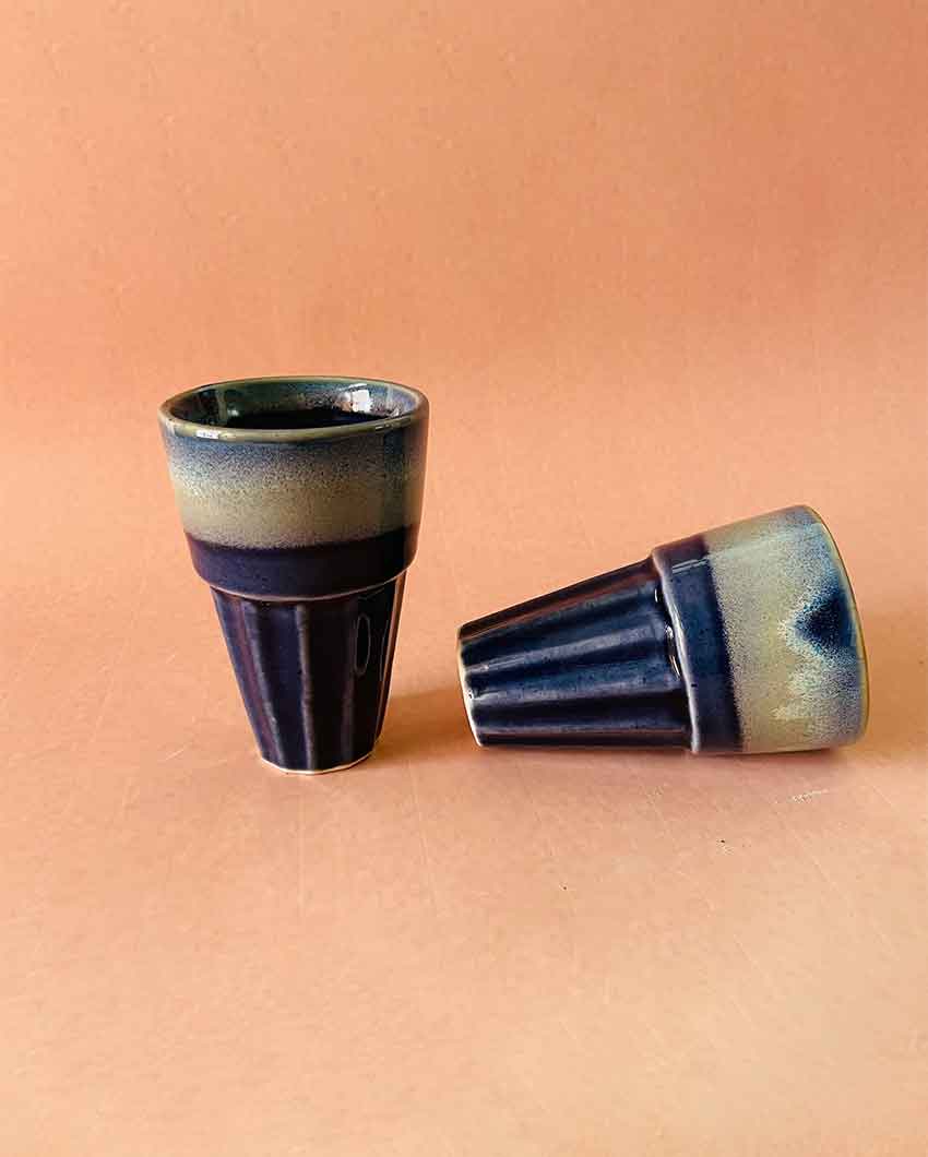 Deep Blue Kulhad - Set Of 2 Set Of 2