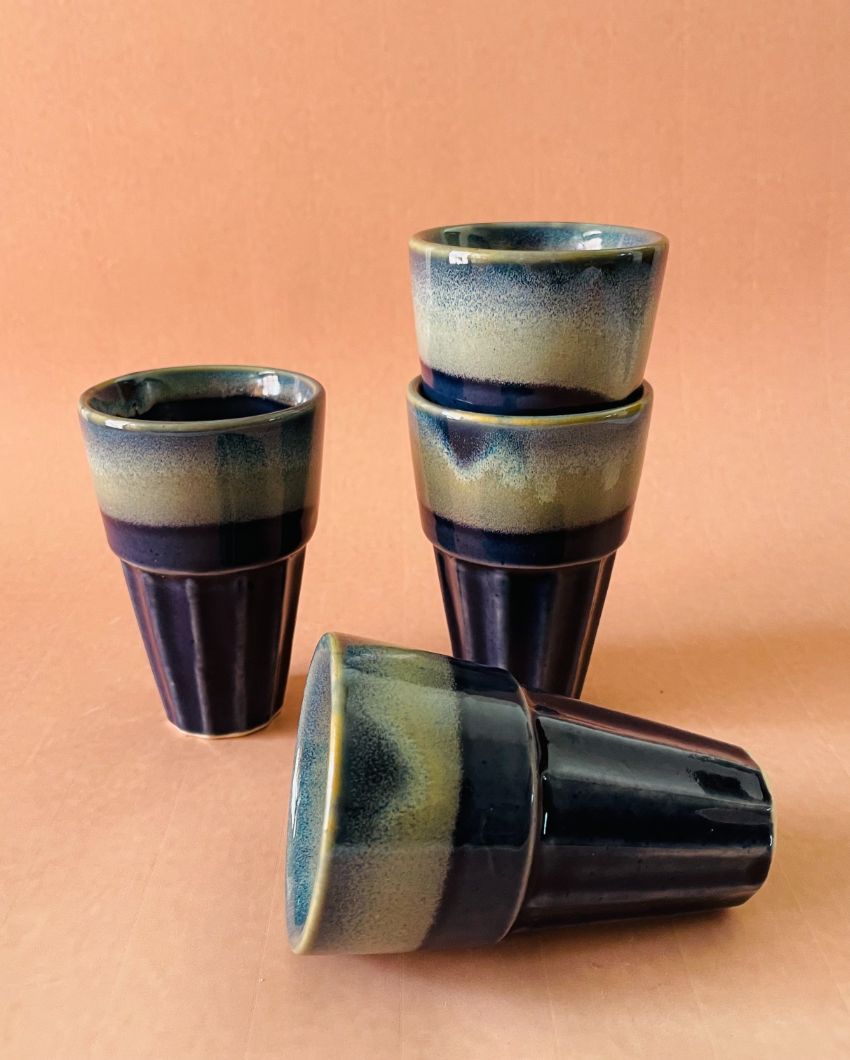 Deep Blue Kulhad - Set Of 2 Set Of 4