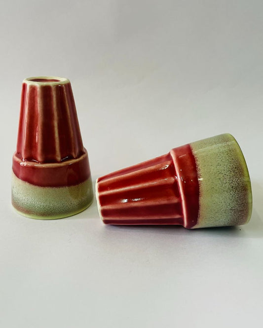 Red Ceramic Kulhads Set Of 2