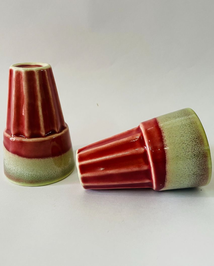 Red Ceramic Kulhads Set Of 2