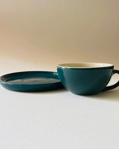 Ceramic Design Cappuccino Cup With Saucer