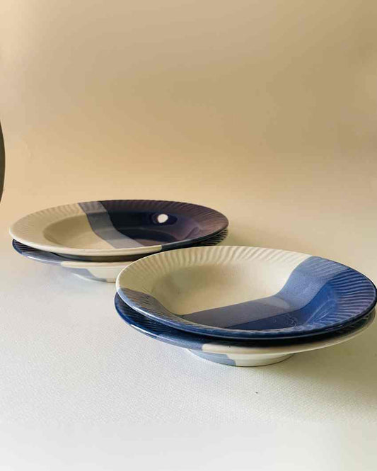 Bluebird Elengate Pasta Familia Ceramic Plates | Set of 4