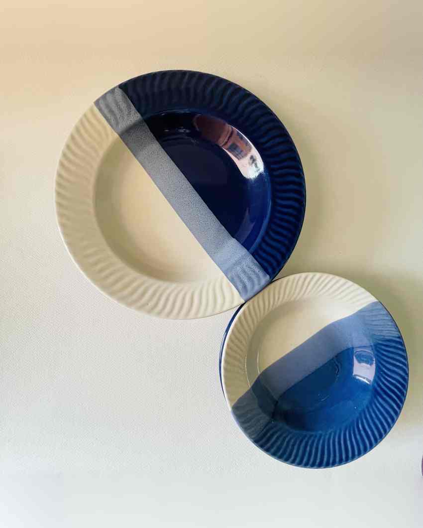 Bluebird Elengate Pasta Familia Ceramic Plates | Set of 4