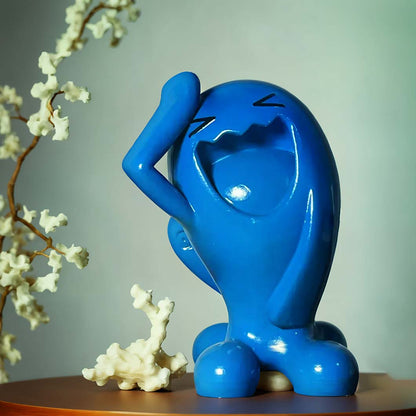 Playful Pokemon Blue Wobbuffet Statue Showpiece | 6 x 5 x 8 inches