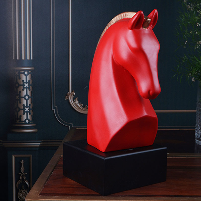 Estela Premium Knight Horse Figurine | Multiple Colors Red