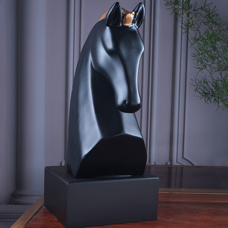 Estela Premium Knight Horse Figurine | Multiple Colors Black