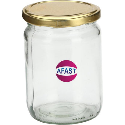 Large Clear Versatile Glass Jar for Home Organization and Kitchen Use | 500 ML | 4 x 5 inches