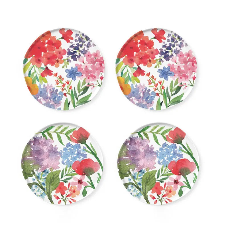 Nature'S Table Floral Appetizer Plates | Set of 4 Default Title