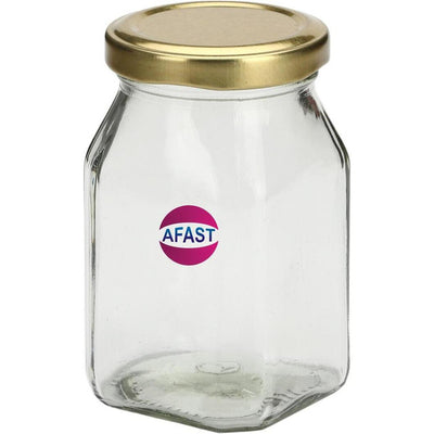 Stylish Clear Glass Jar for Kitchen Pantry Organization | 400 ML | 3 x 5 inches