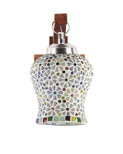 Luminary Mosaic Glass Wooden Wall Lamp