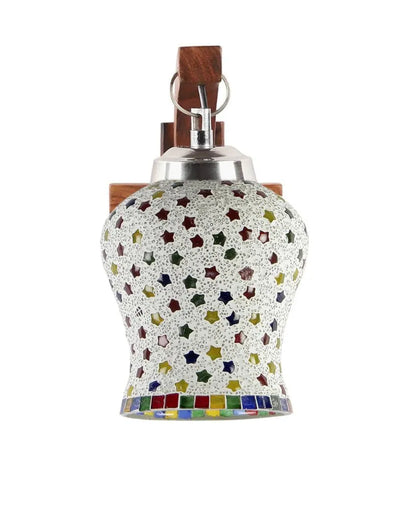 Epoch Mosaic Multicolor Glass Wooden Wall Lamp