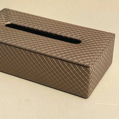 Braided Tissue Box Brown