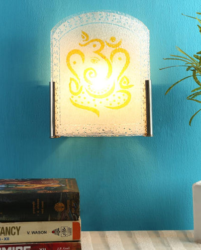 Yellow Colorful Ganesha Wall Mounted Lamp