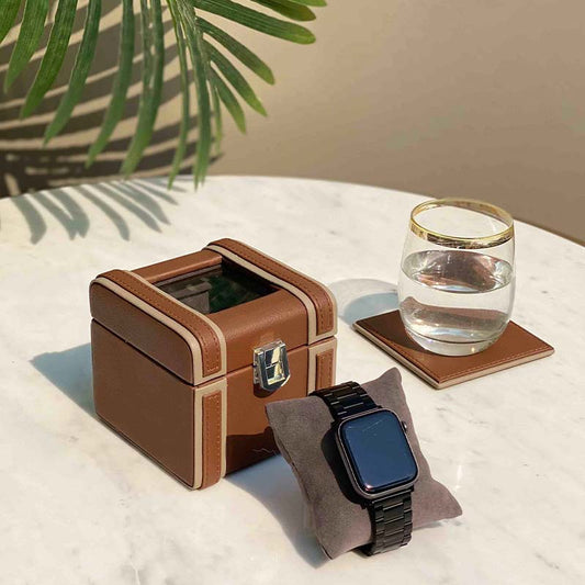Naples Watch Box | Single Slot Brown
