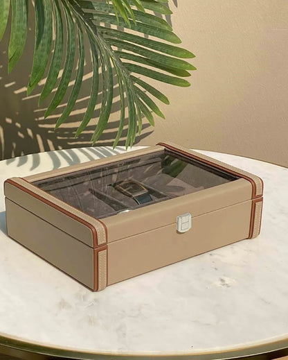 Naples Taupe Watch Box | 8 Slots