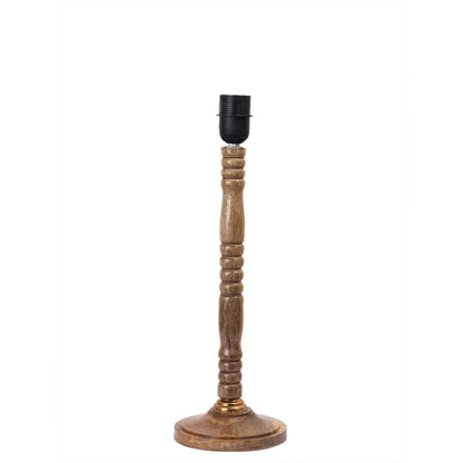 Bold White & Black Wood Table Lamp with Shade Without Bulb | 10 x 20 inches