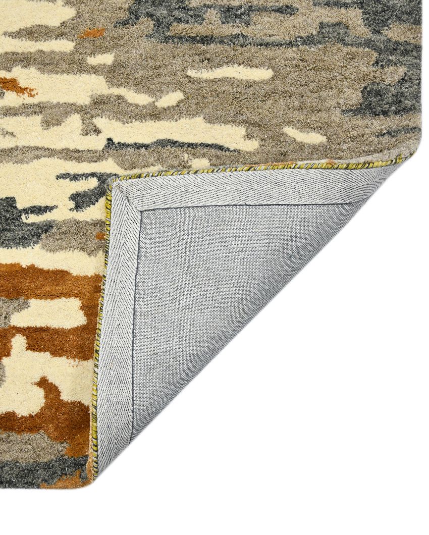 Orange Hand Tufted Wool & Viscose Carpet | 5x3, 6x4, 8x5 ft 5 x 3 ft