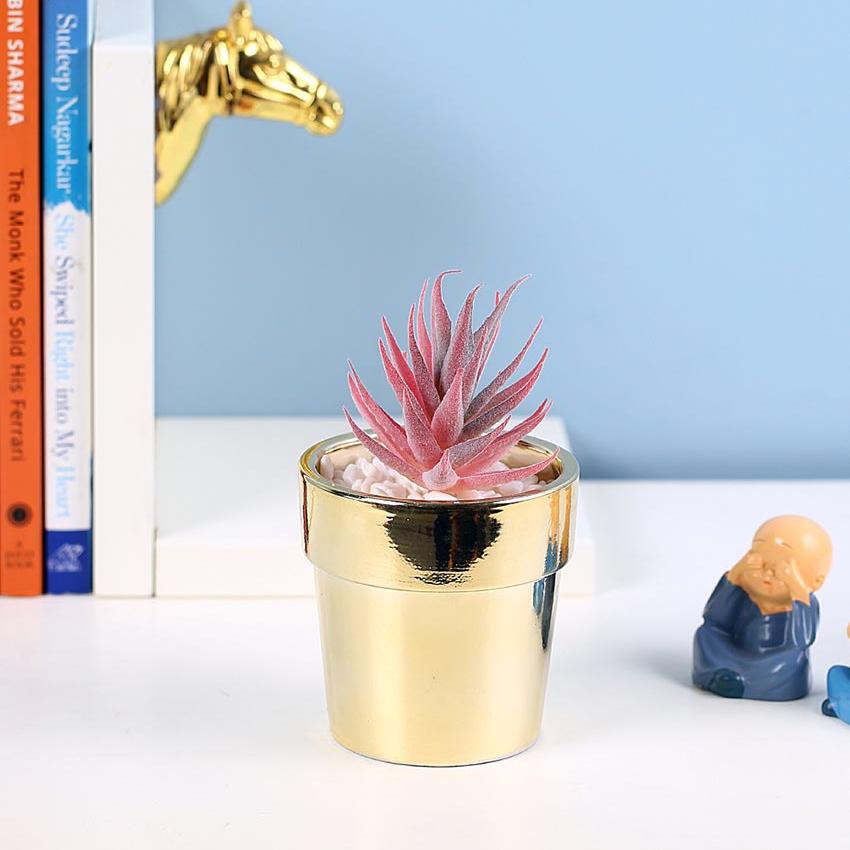 Understated Succulents Artificial Plant with Ceramic Pot | 7 inches