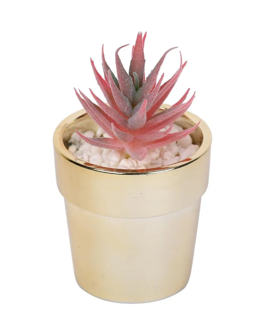 Understated Succulents Artificial Plant with Ceramic Pot | 7 inches