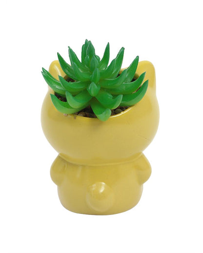 Tranquil Succulents Artificial Plant with Ceramic Pot | 6 inches