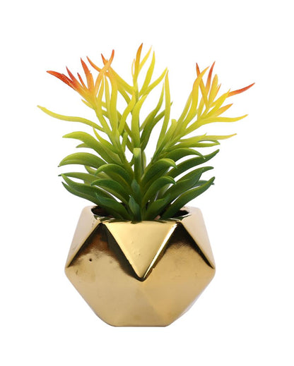 Vintage Succulents Artificial Plant with Ceramic Pot | 6 inches