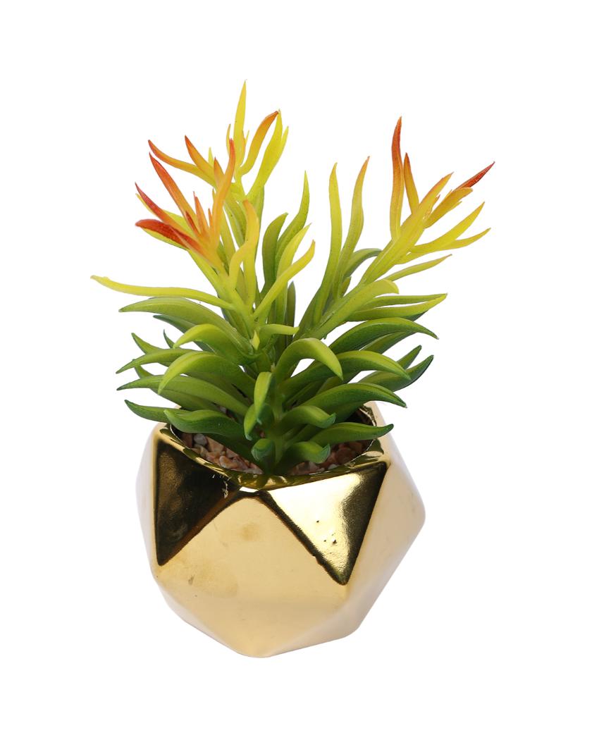 Vintage Succulents Artificial Plant with Ceramic Pot | 6 inches