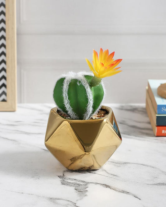 Retro Succulents Artificial Plant with Ceramic Pot | 6 inches