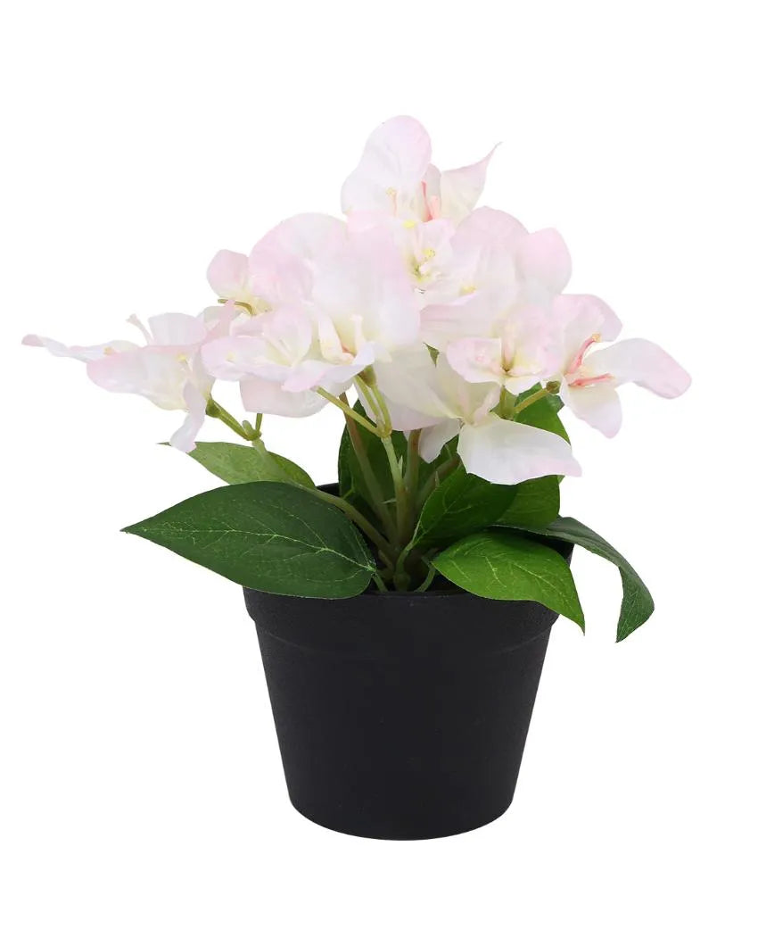 Bougainvillea Artificial Bonsai Plant with Ceramic Pot & Metal Stand | 8 inches