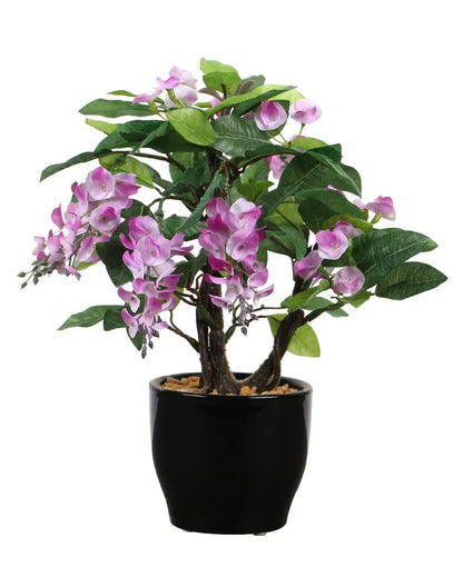 Wisteria Artificial Bonsai Plant with Ceramic Pot | 10 inches