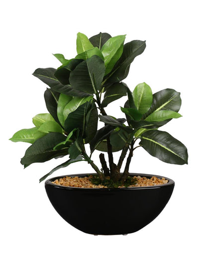 Quercus Artificial Bonsai Plant with Ceramic Pot | 11 inches