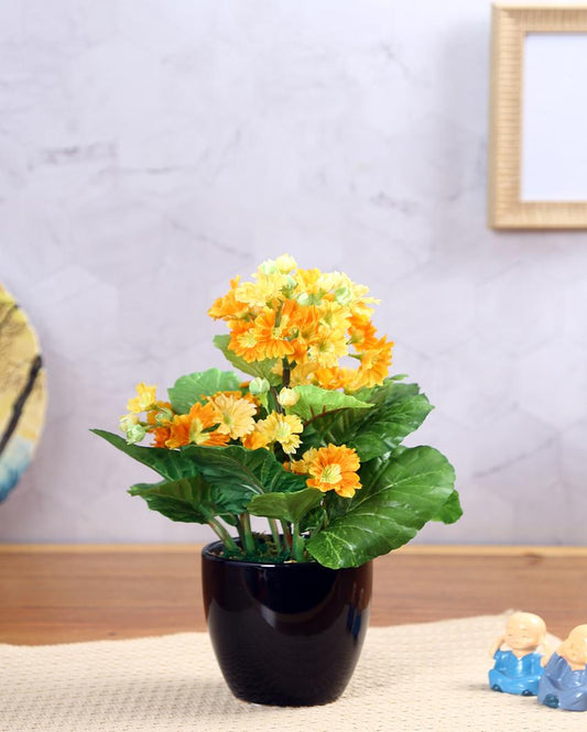Primula Artificial Bonsai Plant with Ceramic Pot | 13 inches