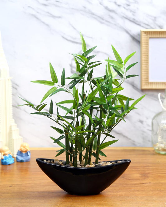 Bamboo Artificial Bonsai Plant with Ceramic Pot