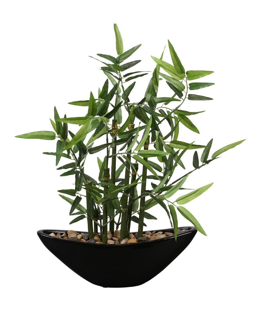 Bamboo Artificial Bonsai Plant With Ceramic Pot | 1 feet , 1.25 feet