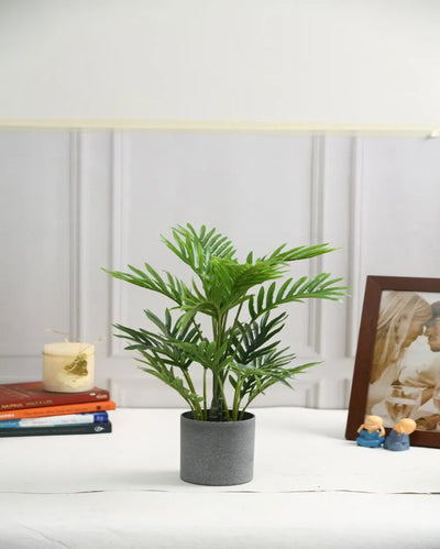 Real Touch Palm Artificial Bonsai Plant with Plastic Pot | 1.3 feet