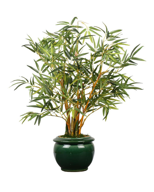 Bamboo Artificial Bonsai Plant with Ceramic Pot | 23 inches