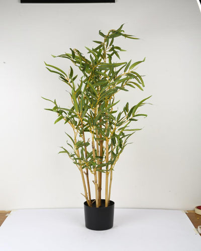 Bamboo Artificial Bonsai Plant with Ceramic Pot | 3 feet