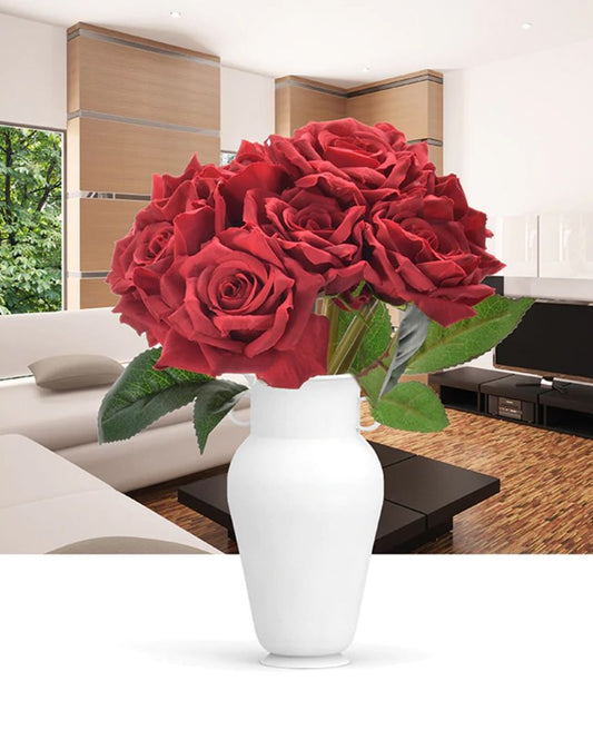 Radiant Artificial Plastic Rose Flower ( Images Not Given ) Red