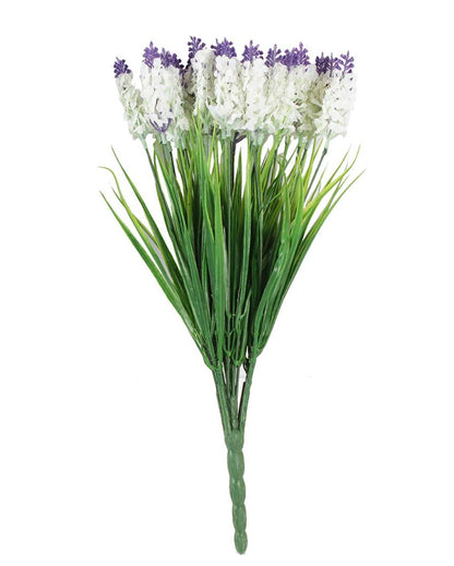 Lilac Artificial Flower Plastic Bunch ( Image not Given ) White