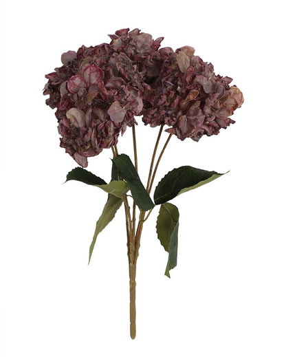 Beautiful Artificial Hydrangea Flower Plastic Bunches | Set Of 5 ( Image not Given ) Purple