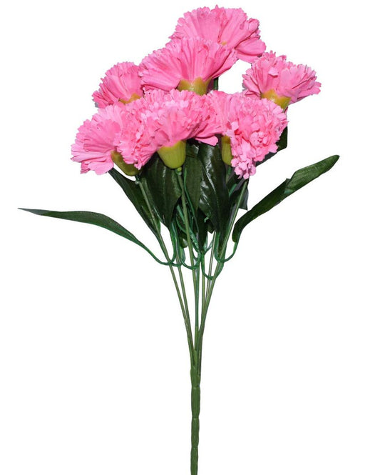 Artificial Carnation Plastic Flowers | Set Of 2